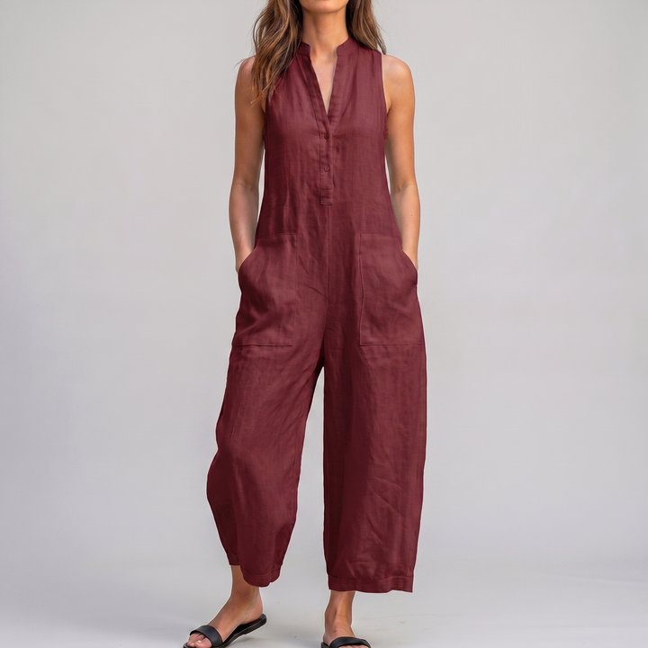 AirJump™ | Women's Sleeveless Wide-Leg Jumpsuit" can be rewritten as "AirJump™ | Women's Sleeveless Wide-Leg Romper.