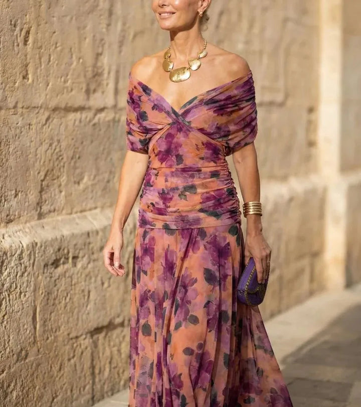 Bella | Coral Radiance Evening Gown