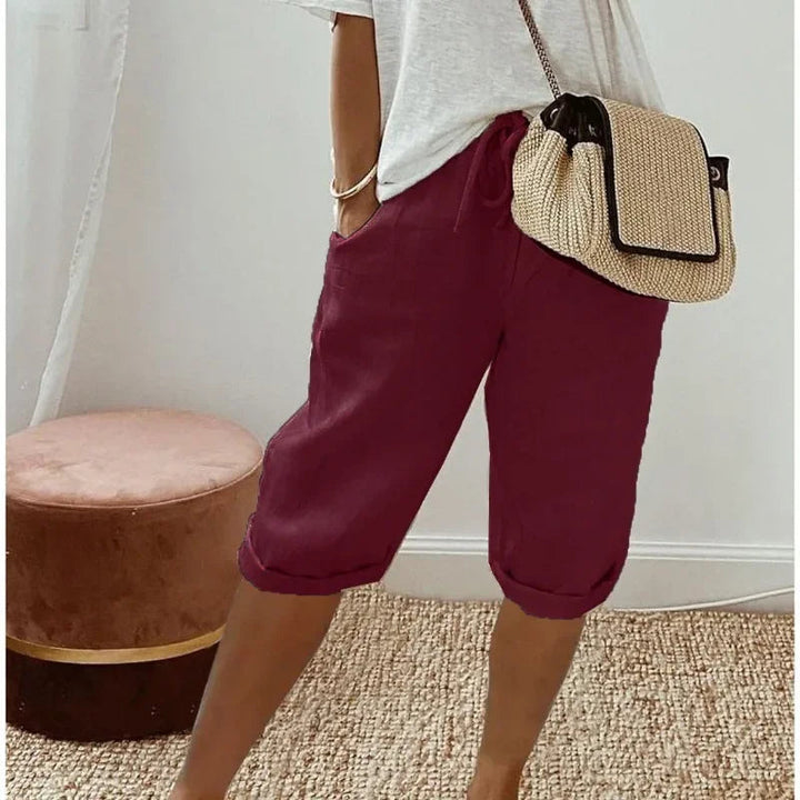 Janet | Full-Length Linen Shorts