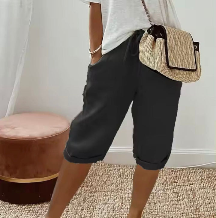 Janet | Full-Length Linen Shorts
