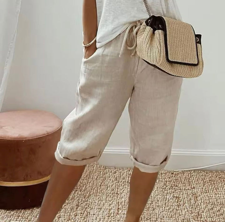 Janet | Full-Length Linen Shorts