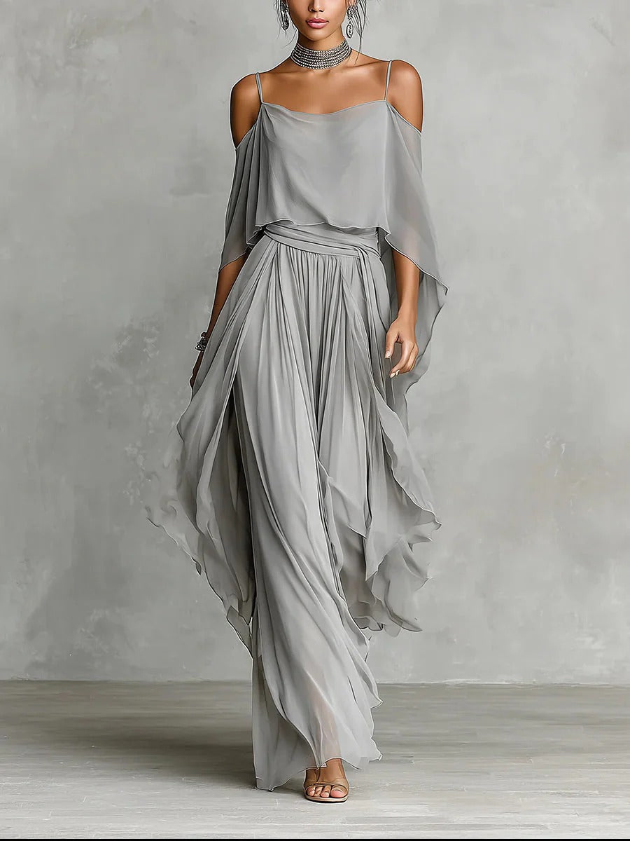 Isabela | Gray Flowing Ensemble