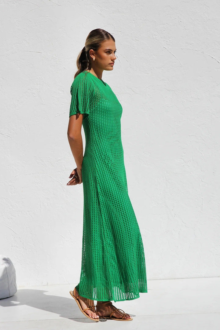 ESSENTIAL - Airlie Natural Crochet Maxi Dress