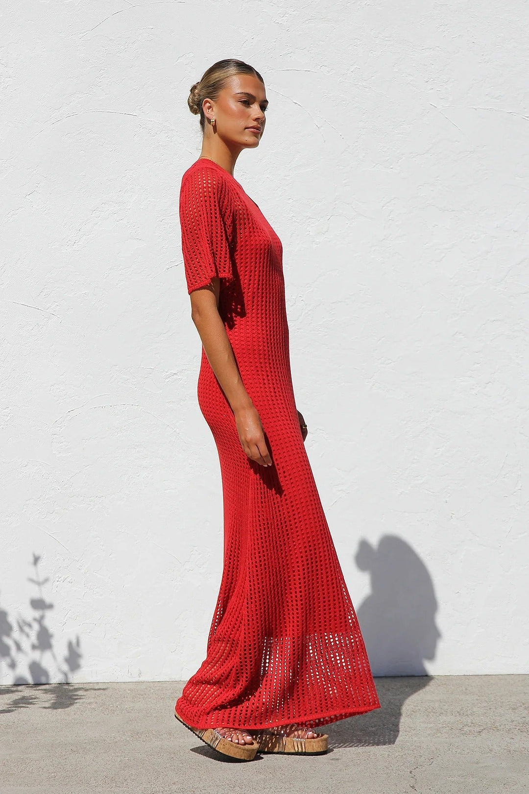 ESSENTIAL - Airlie Natural Crochet Maxi Dress