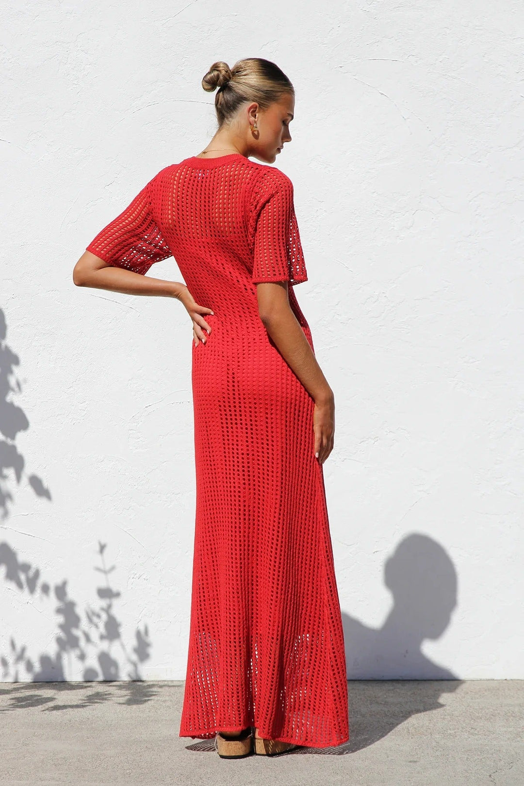 ESSENTIAL - Airlie Natural Crochet Maxi Dress
