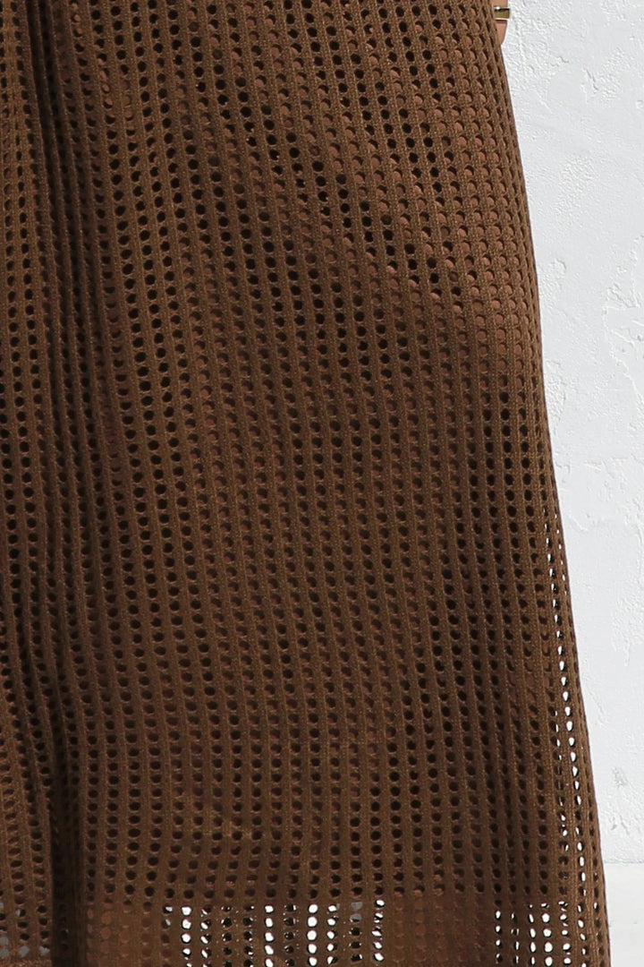 ESSENTIAL - Airlie Natural Crochet Maxi Dress