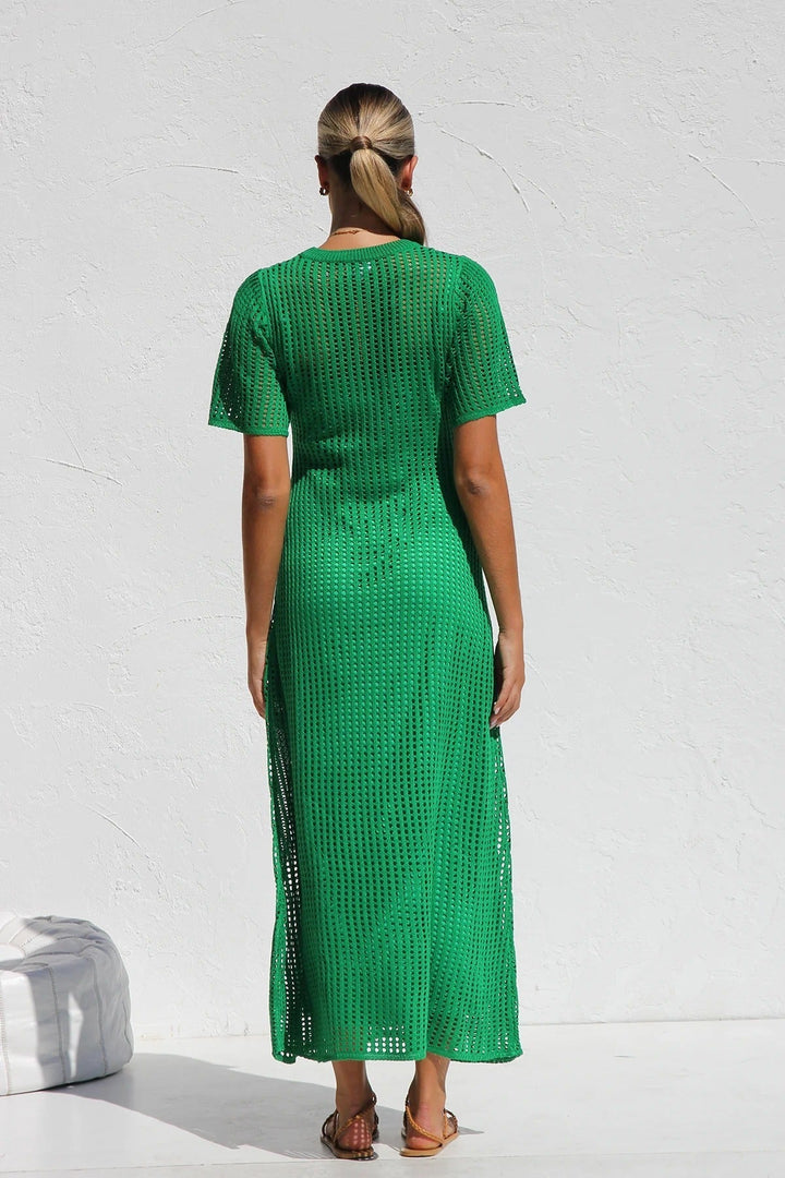 ESSENTIAL - Airlie Natural Crochet Maxi Dress