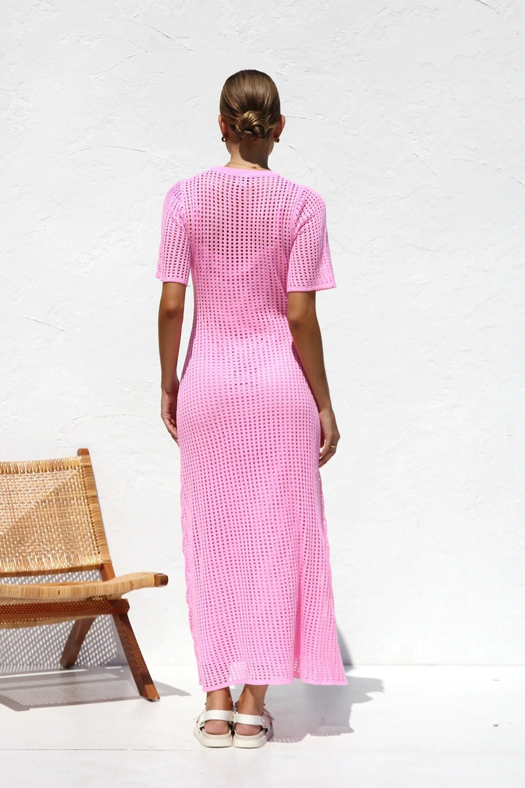 ESSENTIAL - Airlie Natural Crochet Maxi Dress