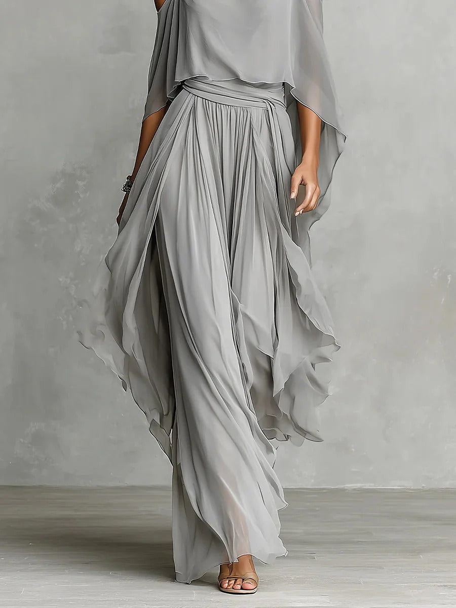 Isabela | Gray Flowing Ensemble