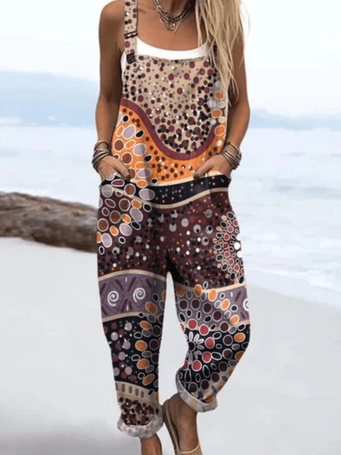 Katherina - Retro-Inspired Light Denim Overalls