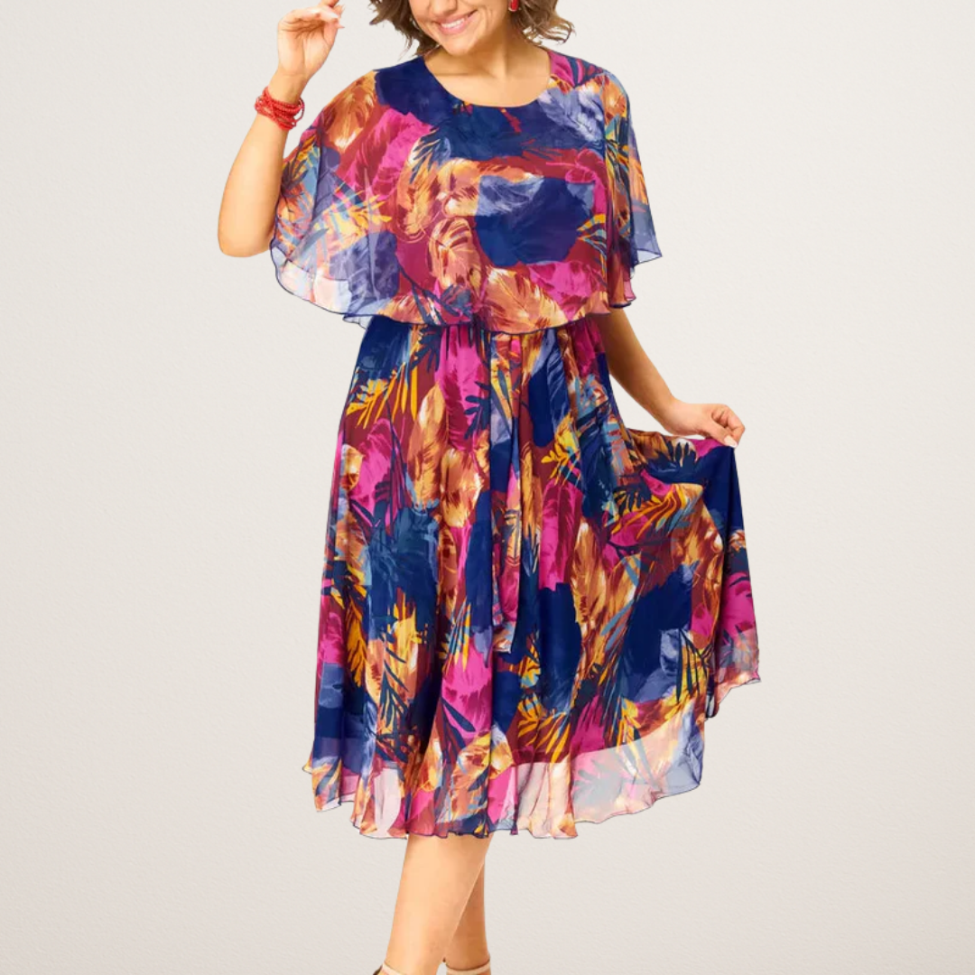 Eloria | Comfortable Plus Size Chiffon Dress