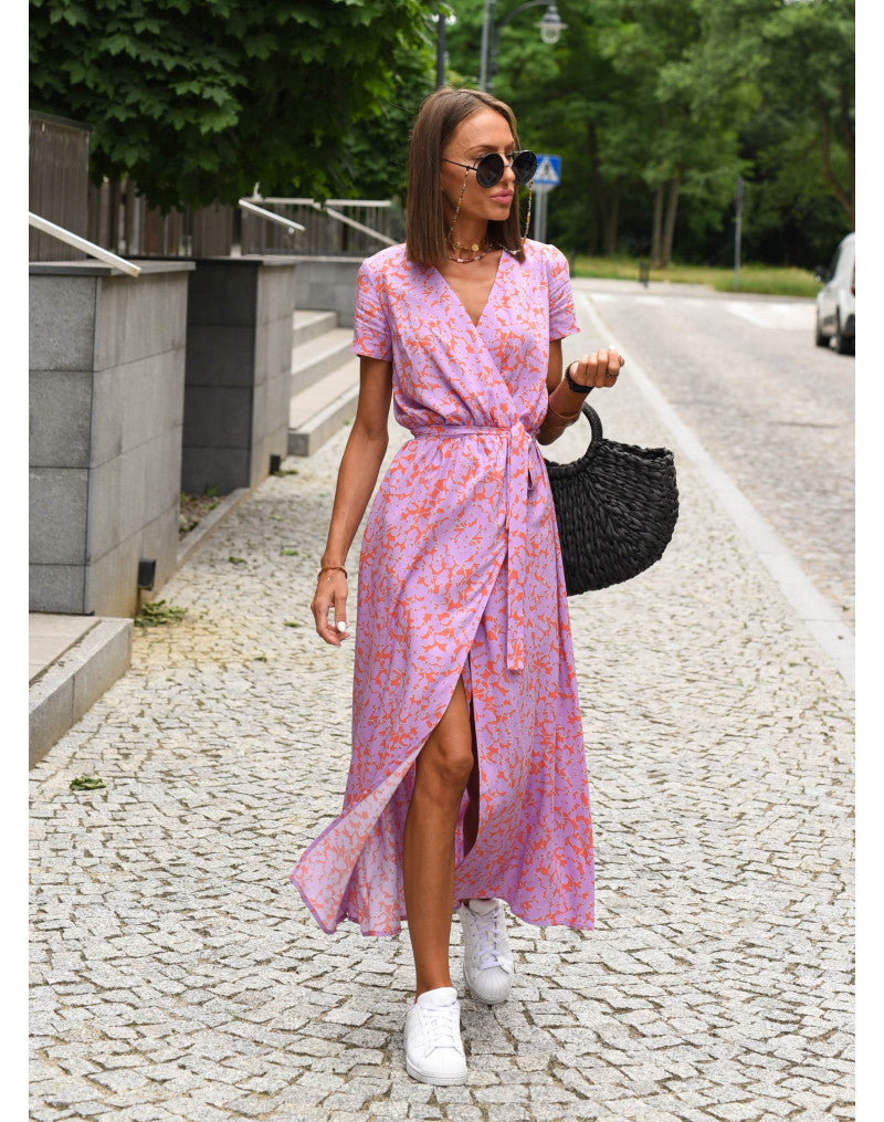 Judy | Chic Floral V-Neck Dress