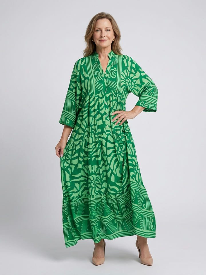 Marielle | Midi Dress with Button Front