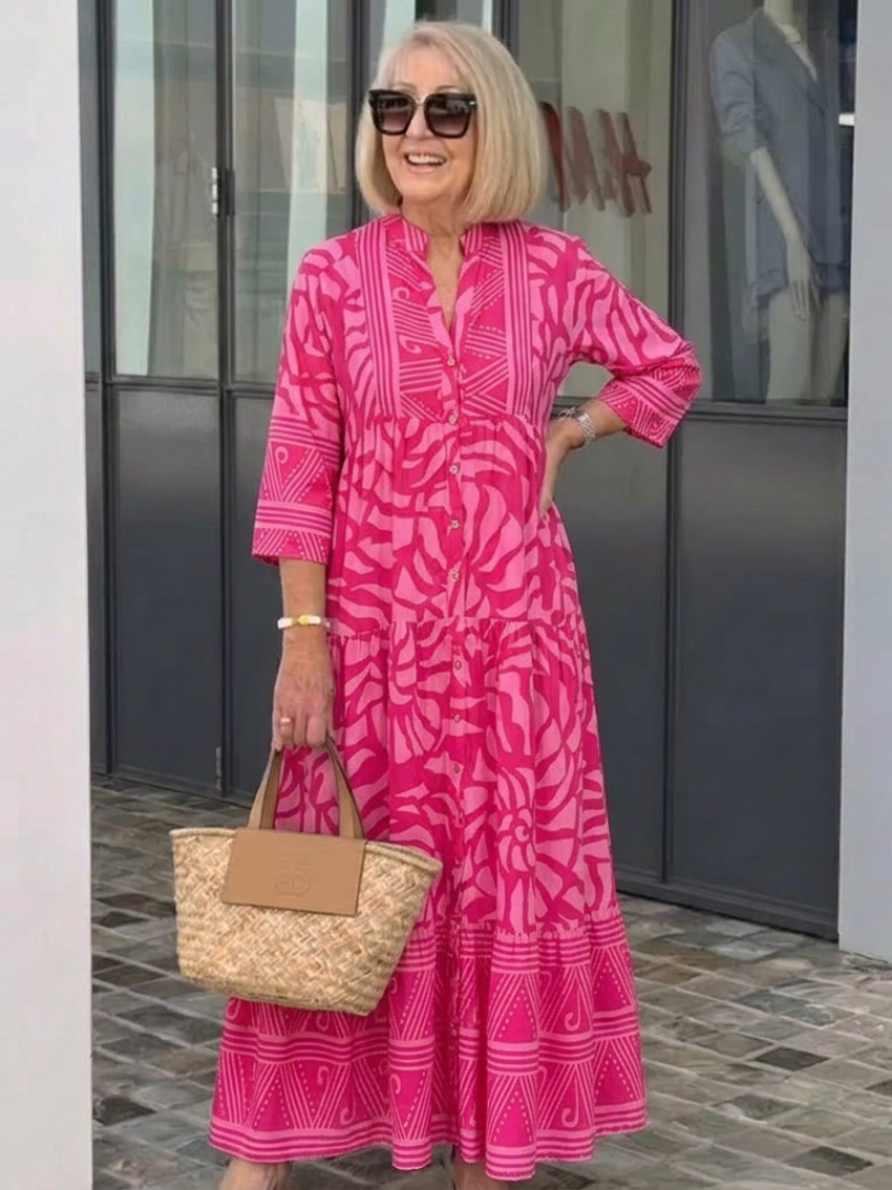 Marielle | Midi Dress with Button Front