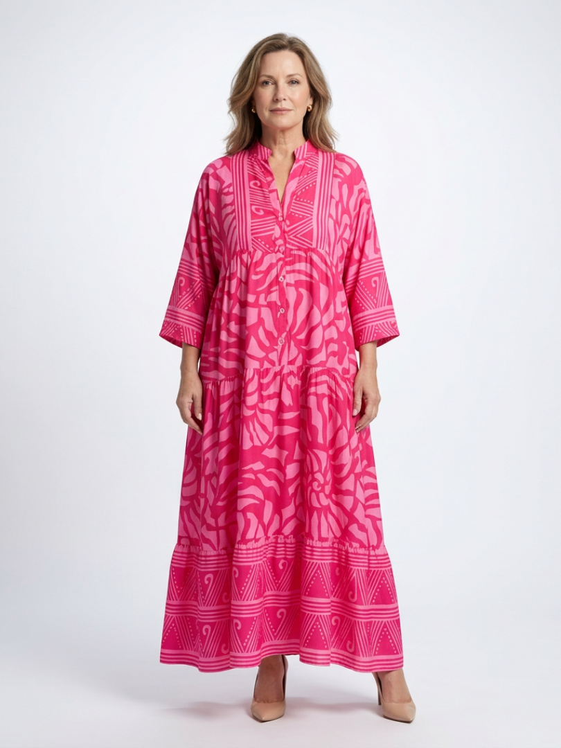Marielle | Midi Dress with Button Front