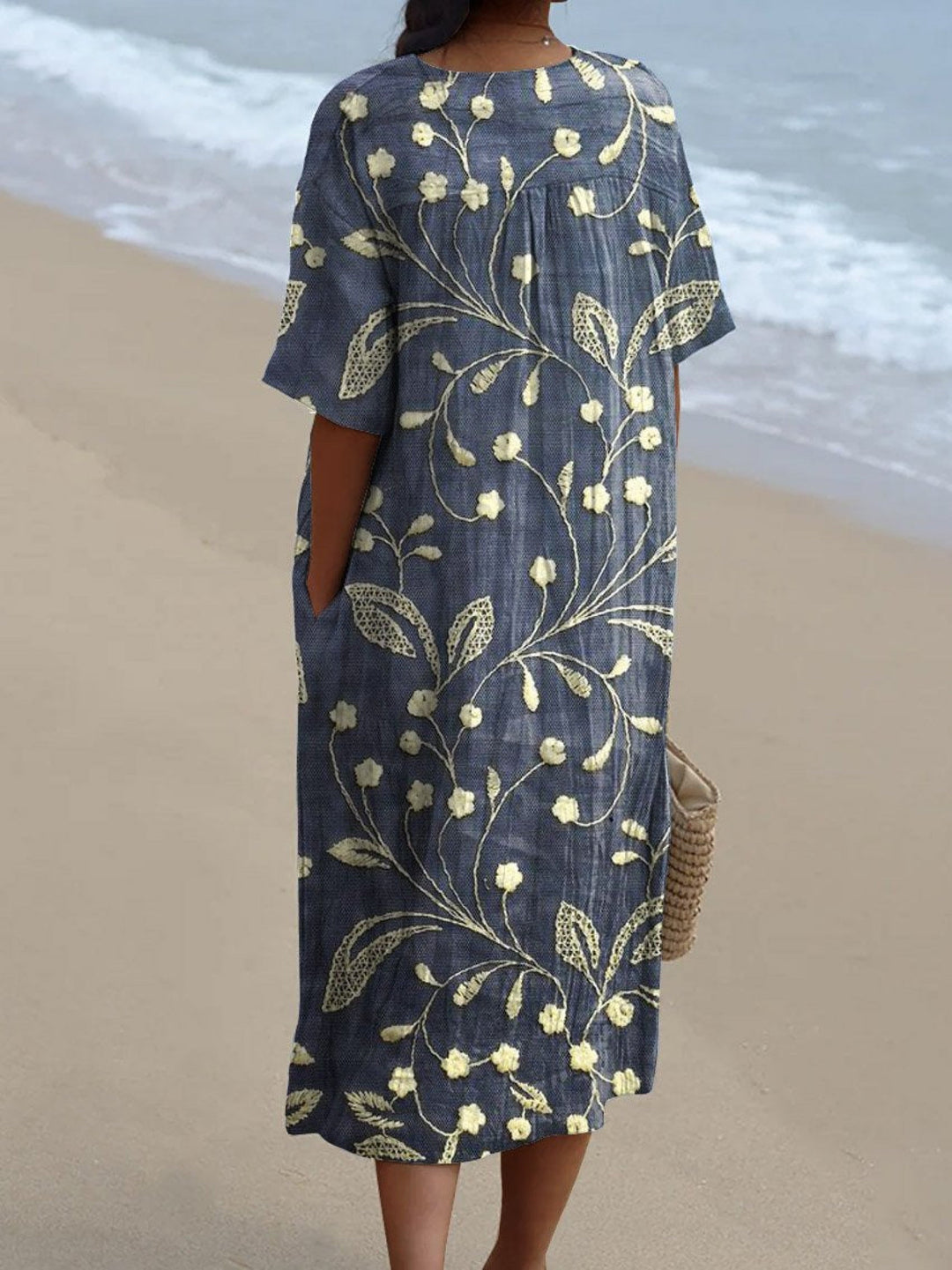 Lieke - Vintage Floral Dress Beach