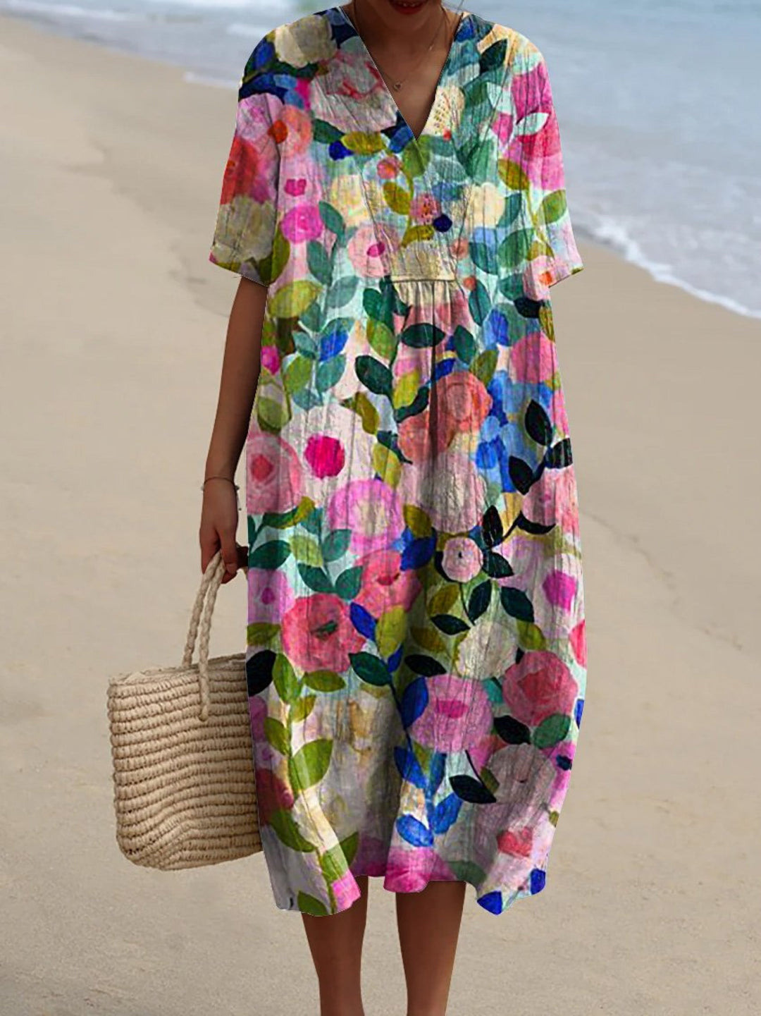 Bente - Vintage Flower Dress Beach